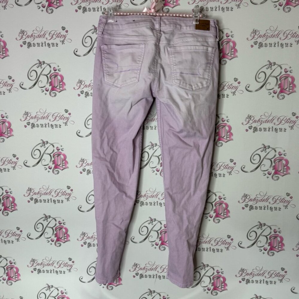 American Eagle Outfitters Light Purple Skinny Jeans pastel lavender - Picture 2 of 8